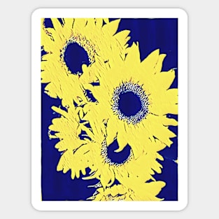 Sunflowers Golden Sticker